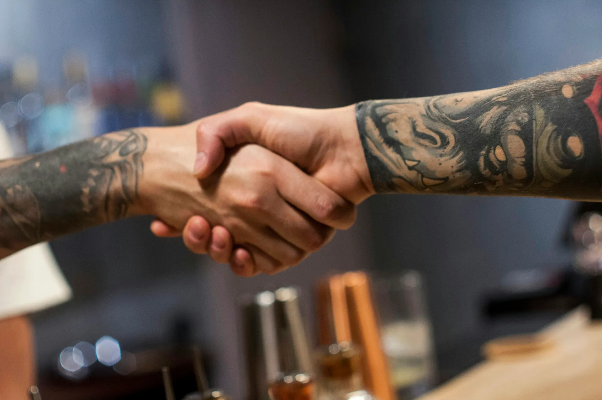 Satisfied customer shaking hands with a technician - alief ultra mechanical address